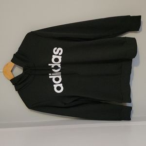 ADIDAS~ Hooded Sweatshirt, Black, L